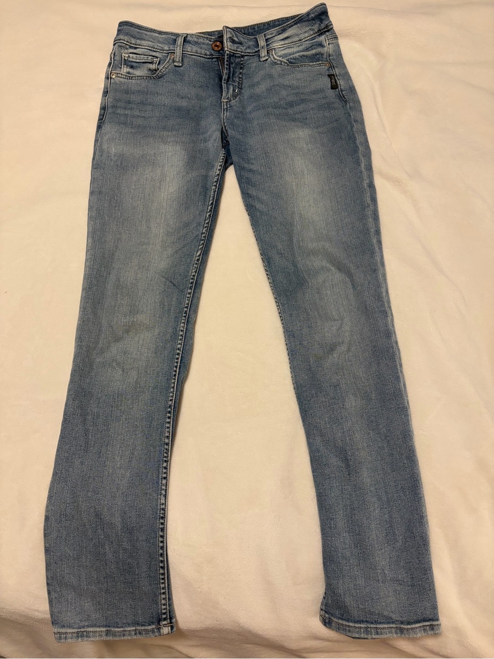 Silver Jeans Suki Straight Leg Jeans in Blue Waist 27/L30